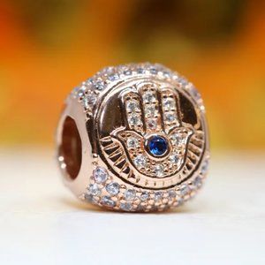 PANDORA Hamsa, All-seeing Eye & Feather Three-sided Charm 780101C01